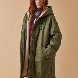Parka mi-longue femme doublée imitation fourrure