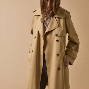 Trench long coton biologique femme