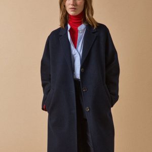 Manteau lainage double face femme