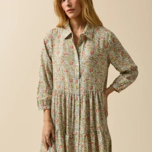 Robe courte volant femme tissu Liberty - Limited Collection