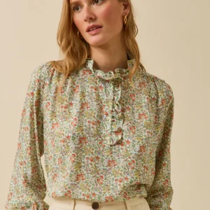 Blouse col volanté femme tissu Liberty - Limited Collection