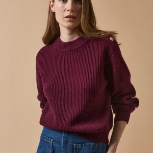 Pull en côtes anglaises femme laine RWS*