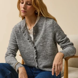 Gilet volanté femme avec laine et alpaga