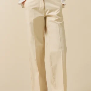 Pantalon large gabardine femme Clara