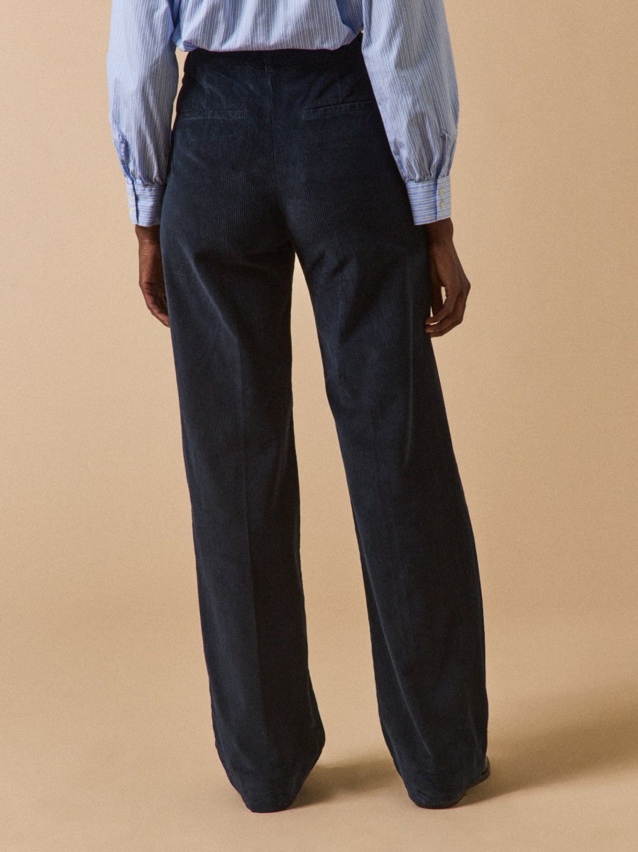 Pantalon large velours femme Juliette – Image 3