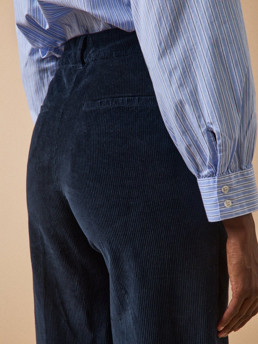 Pantalon large velours femme Juliette – Image 5