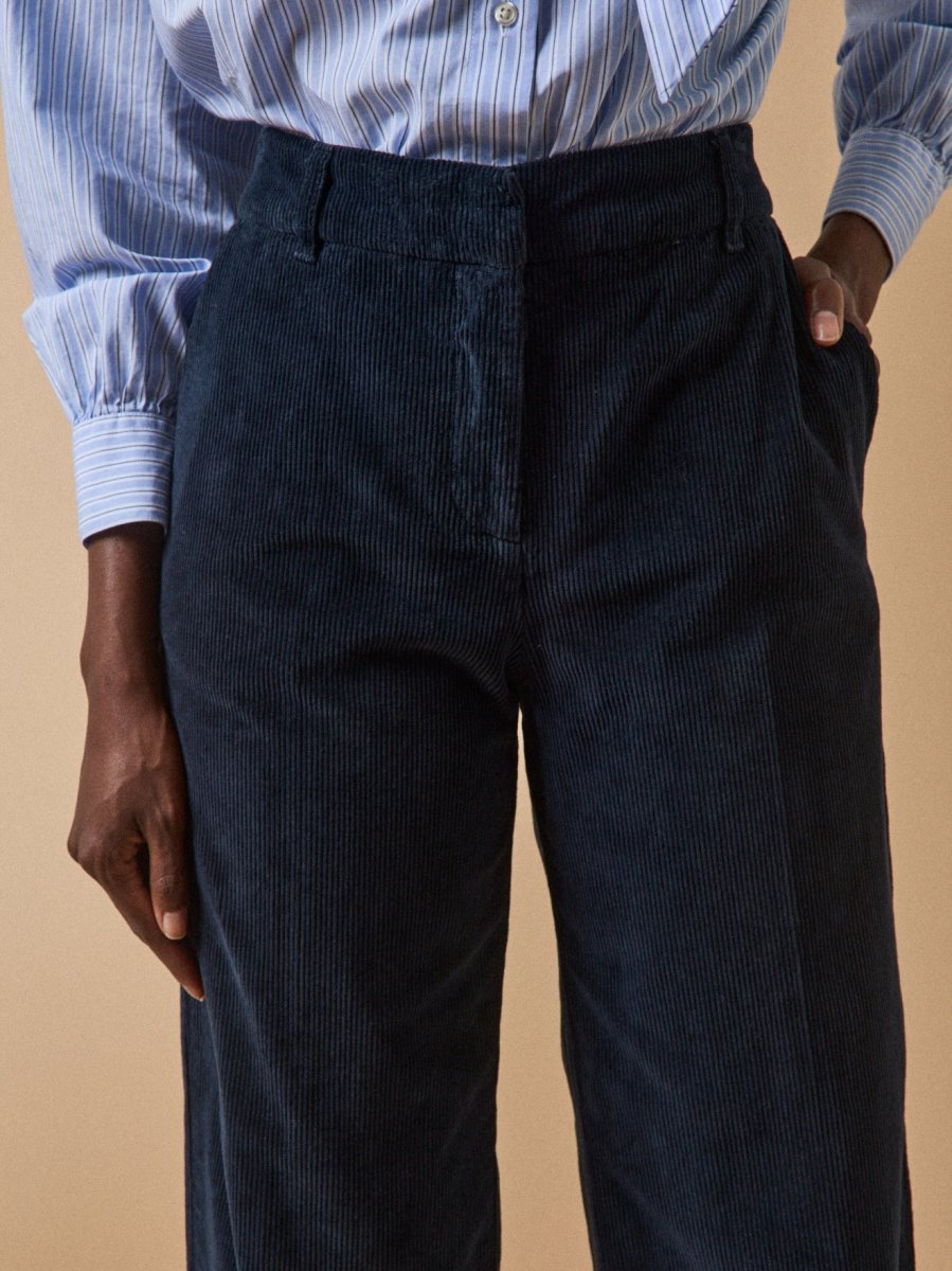 Pantalon large velours femme Juliette – Image 4