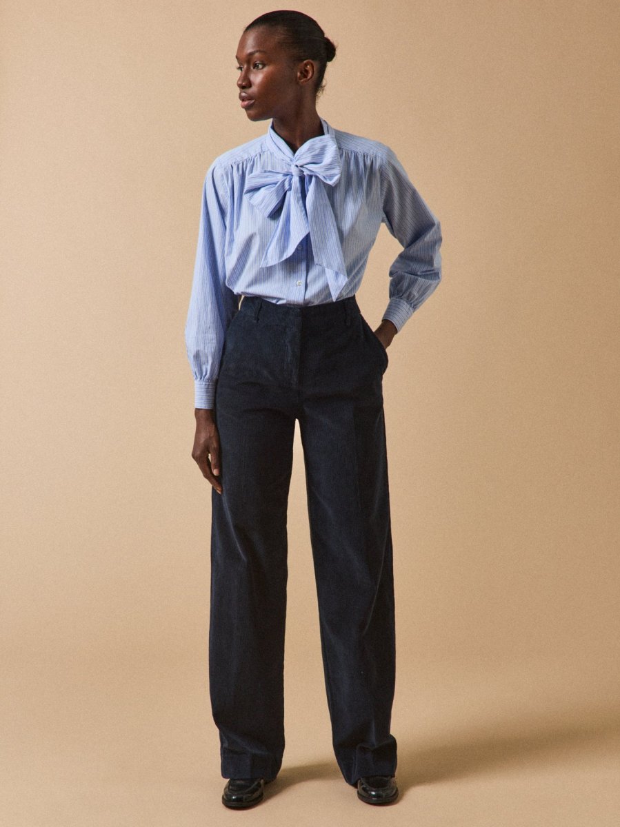 Pantalon large velours femme Juliette – Image 6