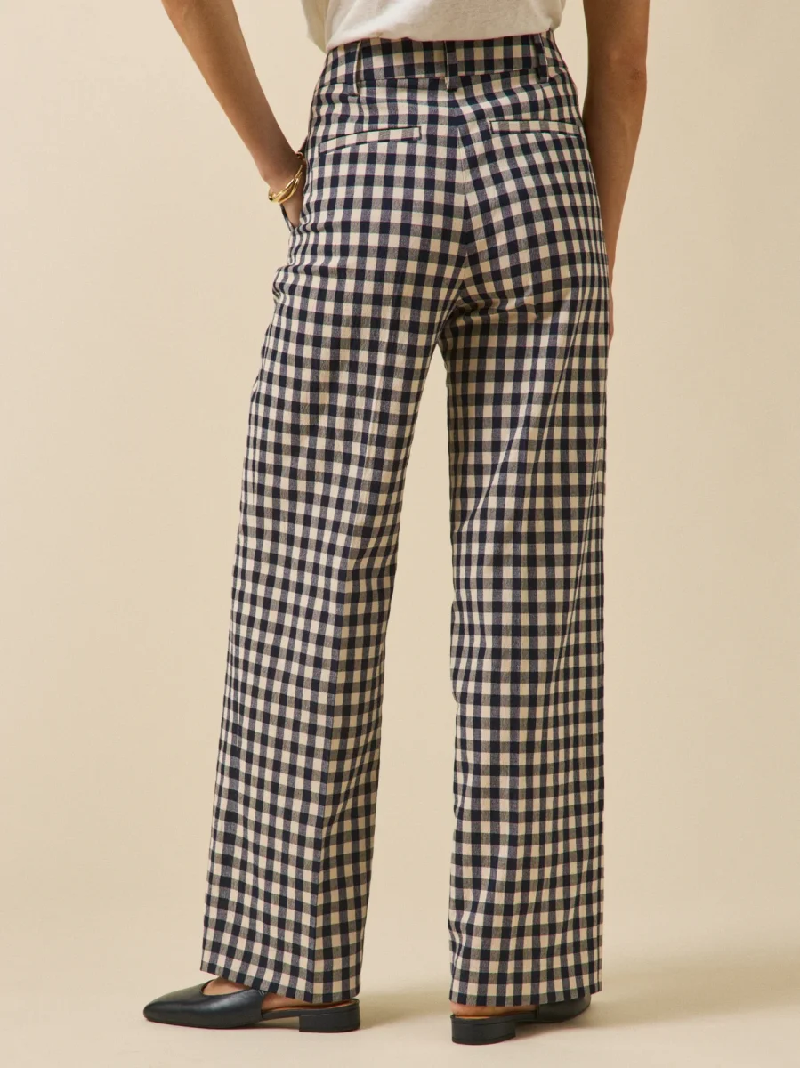 Pantalon tailleur vichy femme Juliette – Image 3