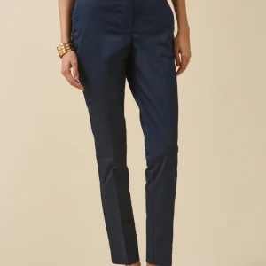 Pantalon cigarette satin de coton femme Eve