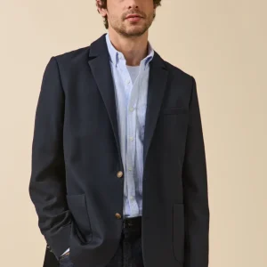 Veste blazer en twill homme boutons dorés