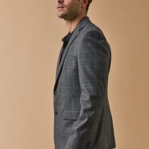 Blazer laine froide prince de galles homme