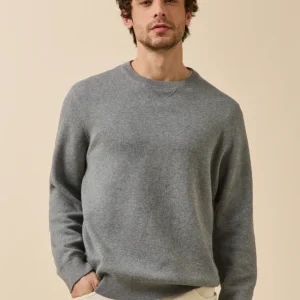 Pull effet sweat homme coton cachemire