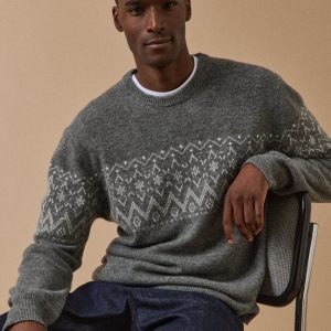 Pull jacquard homme