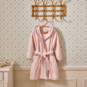 Peignoir enfant en éponge et tissu Liberty