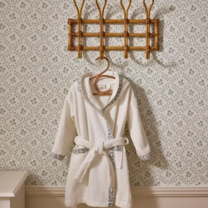 Peignoir enfant en éponge et tissu Liberty