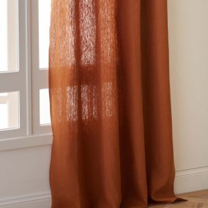 Rideau en lin à oeillets