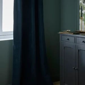 Rideau en velours ras à ruflettes