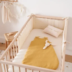 Drap-housse bébé gaze de coton biologique "Baby Gaufrée"