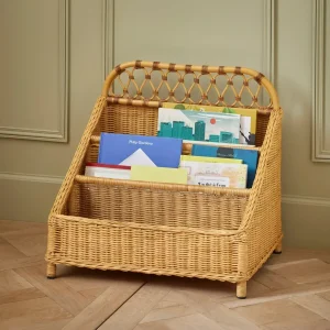 Bac à livres en rotin Marcel