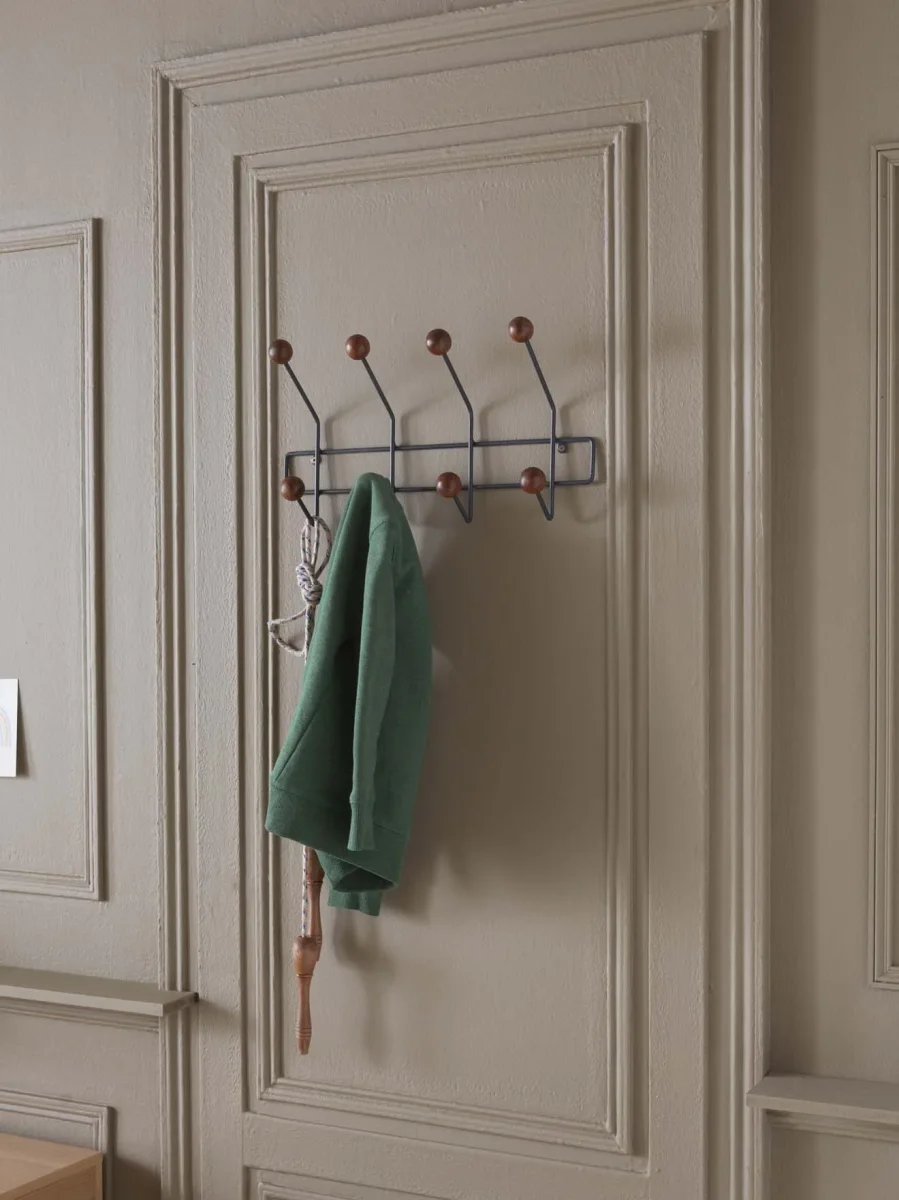 Patère Alice 8 boules en métal et bois – Image 3