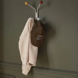 Patère Alice 4 boules en métal et bois