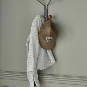 Patère Alice 4 boules en métal et bois