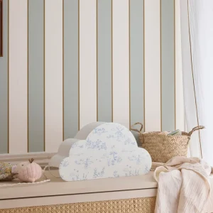 Lampe nuage en tissu imprimé esprit Jouy