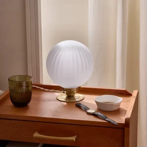 Lampe à poser Doria boule en verre