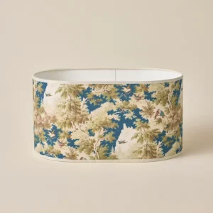 Abat-jour ovale imprimé fleuri - petit modèle Victoire