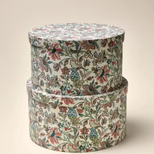 Boîte ronde en papier "Augustine" - lot de 2