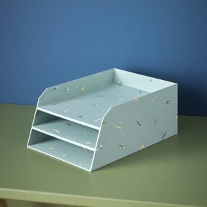 Corbeille à courrier en papier imprimé