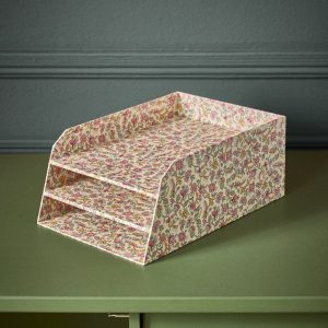 Corbeille à courrier en papier imprimé