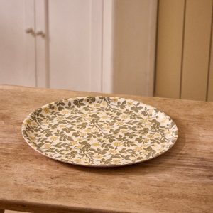 Plateau floral rond en bois