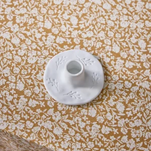 Bougeoir feuillage en céramique