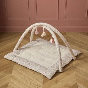 Tapis d'éveil tissu Liberty et gaze de coton