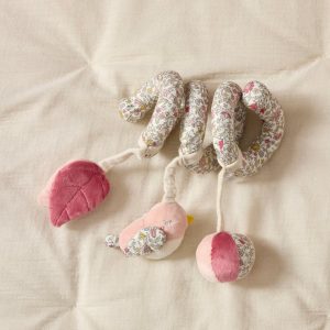 Spirale d'activités en velours et tissu Liberty