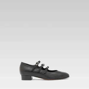 Ariana - Ballerines babies cuir noir
