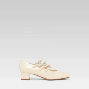 Kina - Escarpins babies cuir verni nude