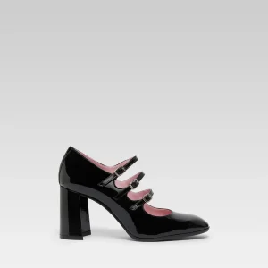 Keel - Escarpins babies cuir verni noir