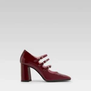 Keel - Escarpins babies cuir verni bordeaux