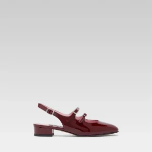 Peche - Babies slingback cuir verni bordeaux