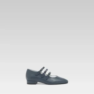 Petite Kina - Babies cuir bleu marine