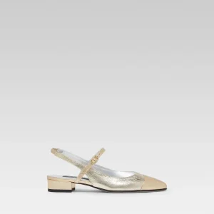 Oceano - Slingback cuir laminé multi platine