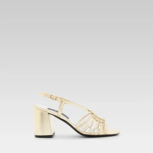 Ipanema - Sandales cuir laminé platine