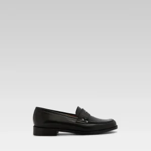 Penny - Mocassins cuir noir