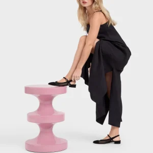 Oceanight - Slingback cuir velours noir et résille