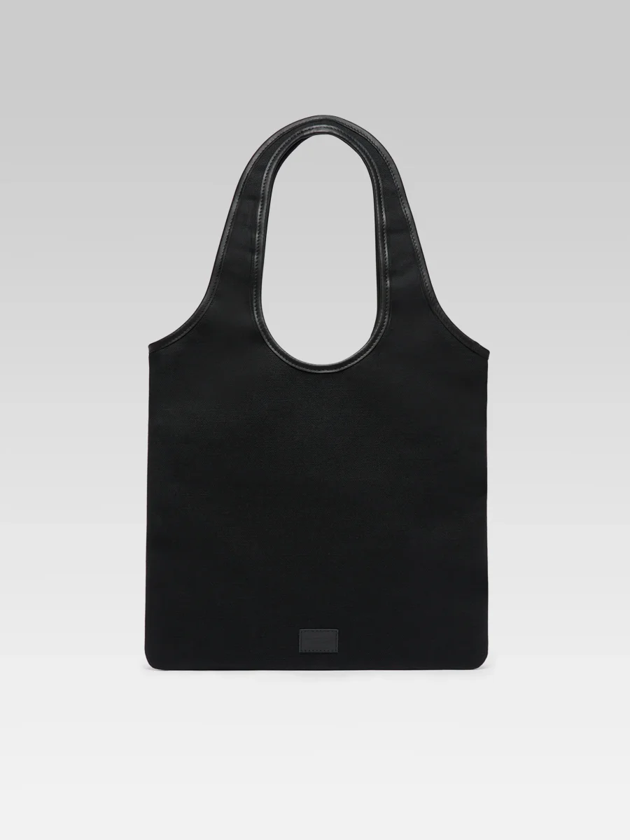 Alésia - Sac tissu et cuir noir – Image 3