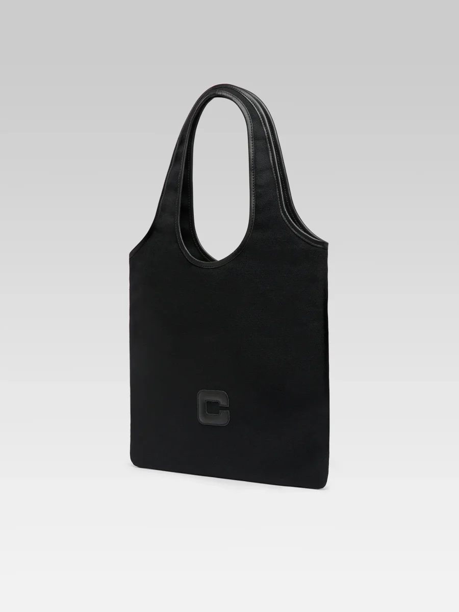 Alésia - Sac tissu et cuir noir – Image 5