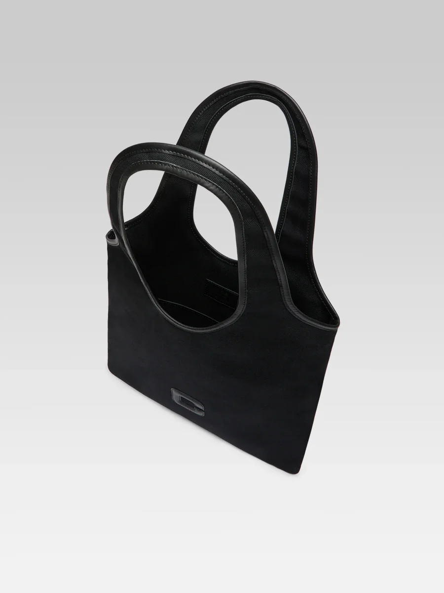 Alésia - Sac tissu et cuir noir – Image 7